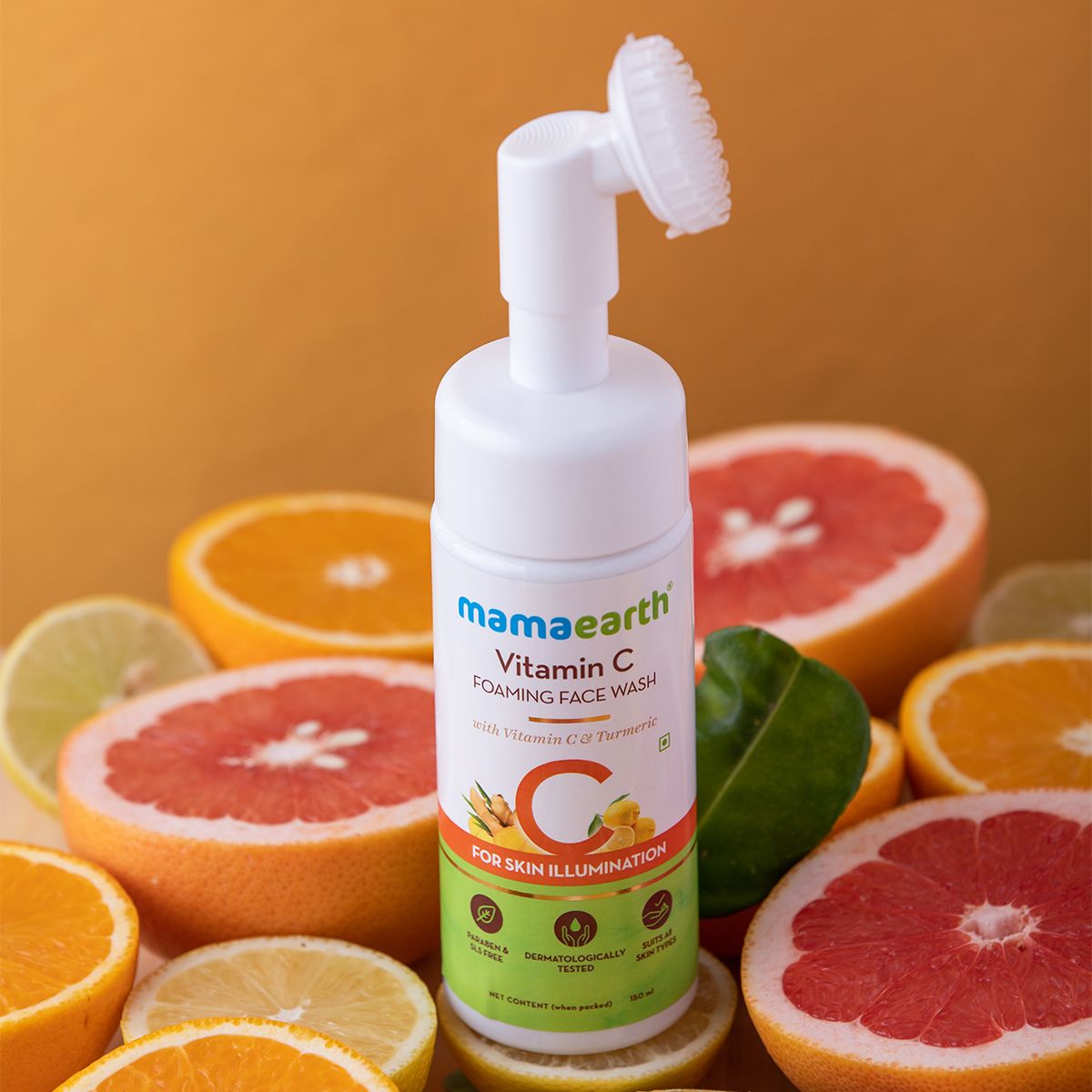 Mamaearth Vitamin C Foaming Face Wash with Vitamin C and Turmeric for Skin Illumination, 150ml - Image 2 - Buy from Indicrest