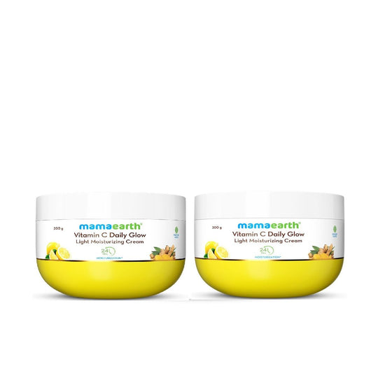Mamaearth Vitamin C Daily Glow Light Moisturizer with Turmeric & Vitamin C for Skin Brightening, 200g (, Pack of 2) - Buy from Indicrest