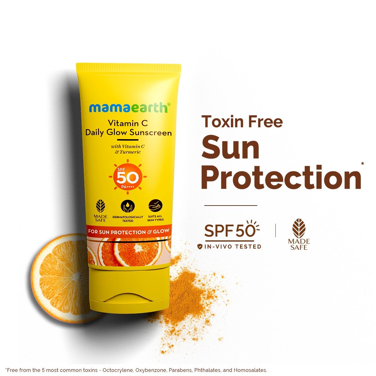 Mamaearth Vitamin C Daily Glow Sunscreen SPF 50 PA++++, 50g - Buy from Indicrest