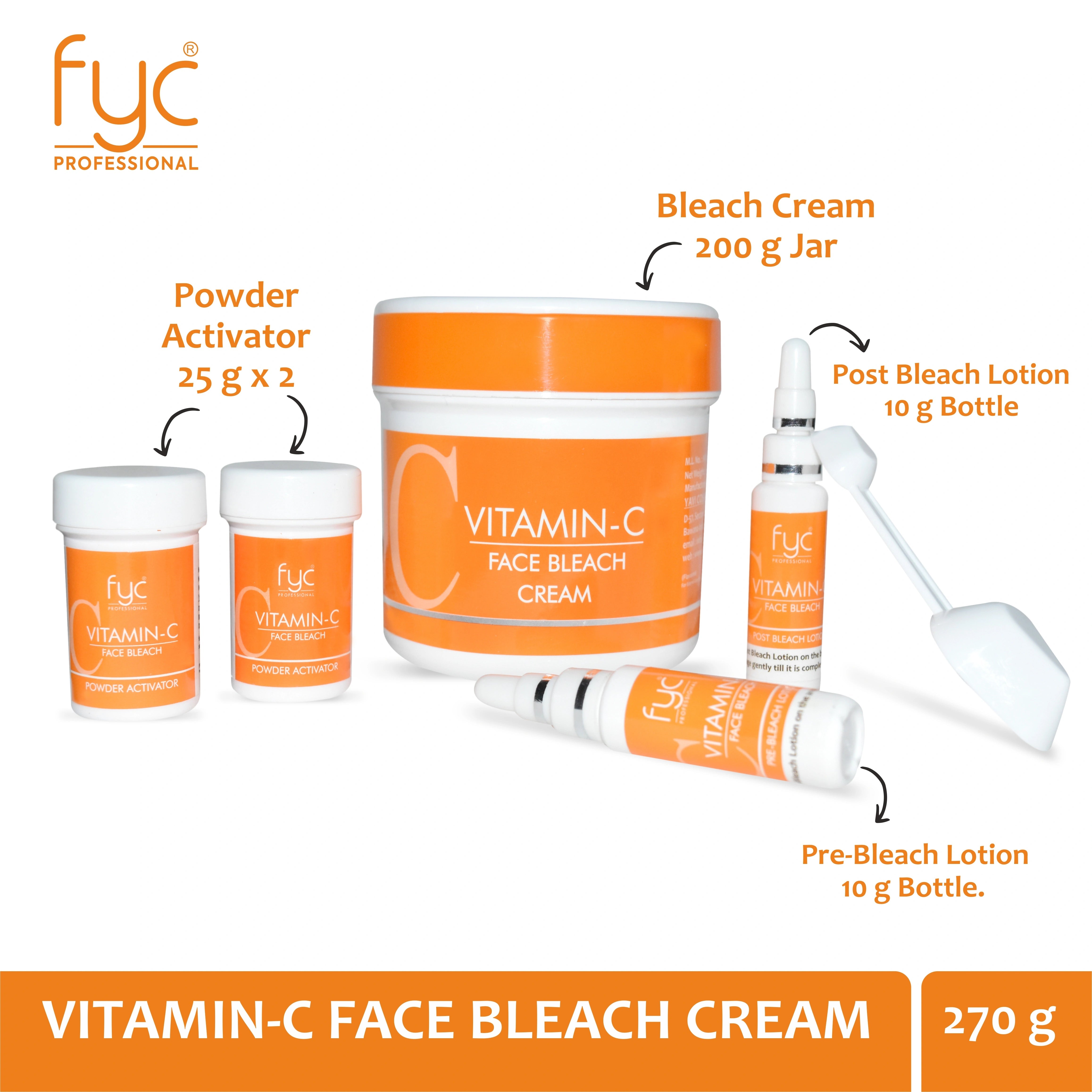fyc-professional-vitaminc-face-bleach-cream-rejuvenates-your-natural-glow-combo-540g - Image 2 - Buy from Indicrest