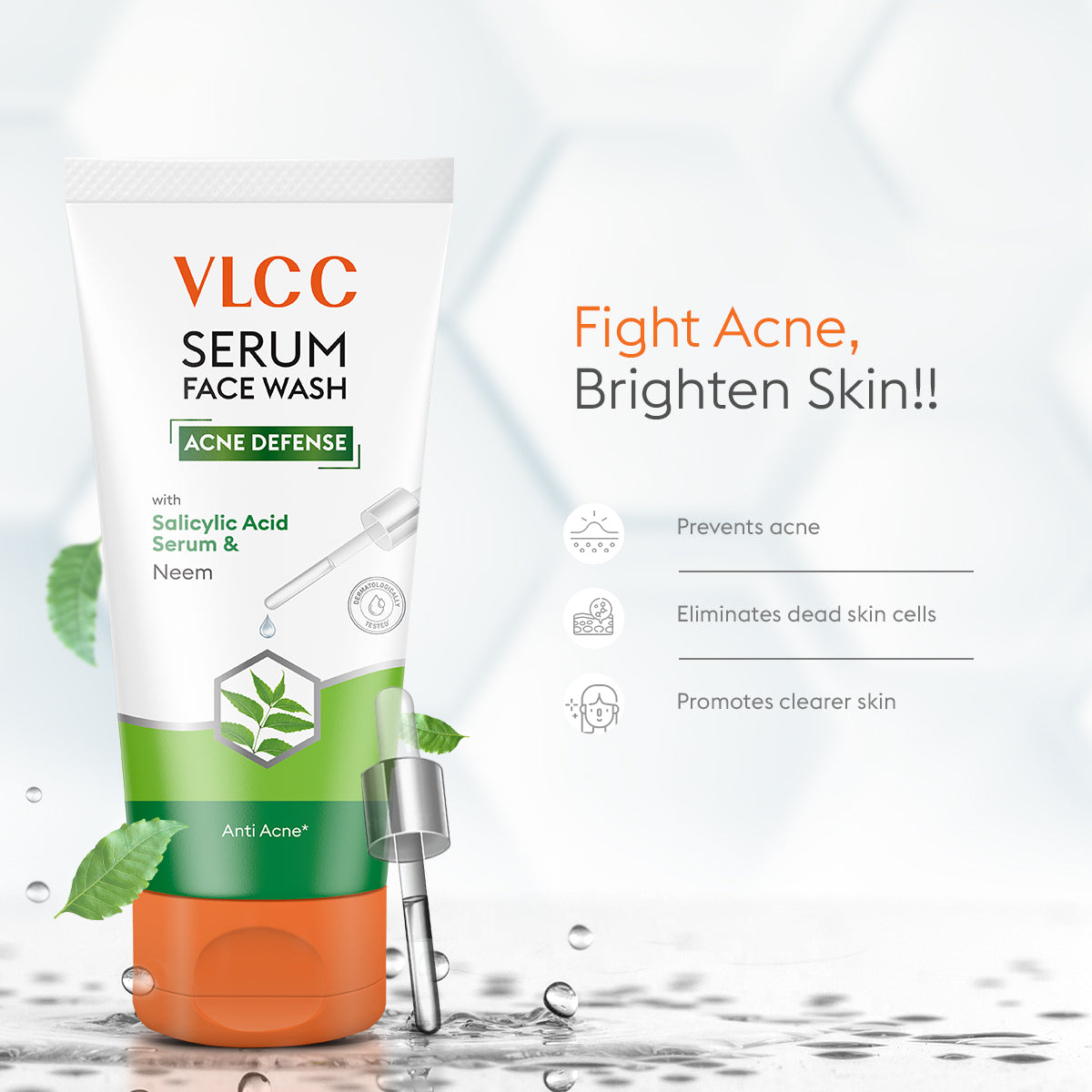VLCC Acne Defense Serum Face Wash with Salicylic Acid Serum and Neem 300ml - B1G1 - Image 4 - Buy from Indicrest