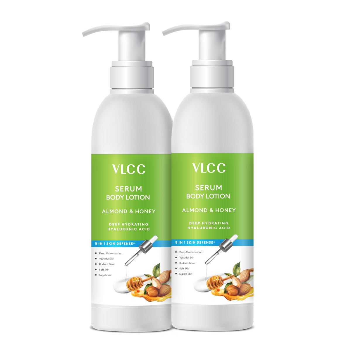 VLCC Almond and Honey Serum Body Lotion Combo - 600ml - B1G1 – Deep Hydration - Image 2 - Buy from Indicrest