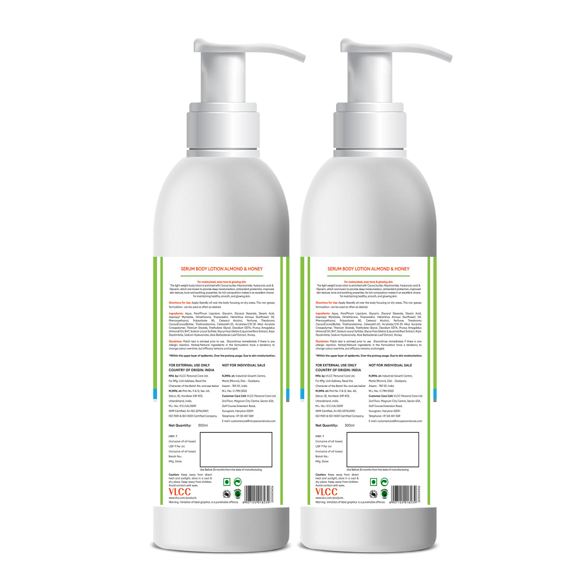 VLCC Almond and Honey Serum Body Lotion Combo - 600ml - B1G1 – Deep Hydration - Image 8 - Buy from Indicrest