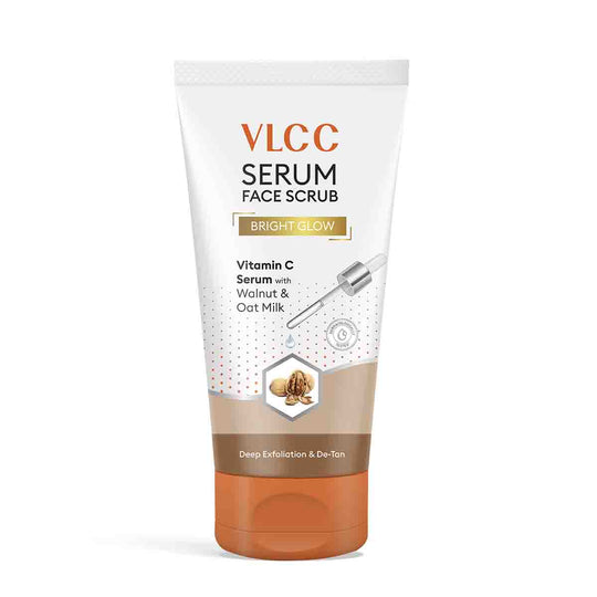 VLCC Bright Glow Scrub with Vitamin C Serum, Walnut and Oat Milk - 150 g - Buy from Indicrest