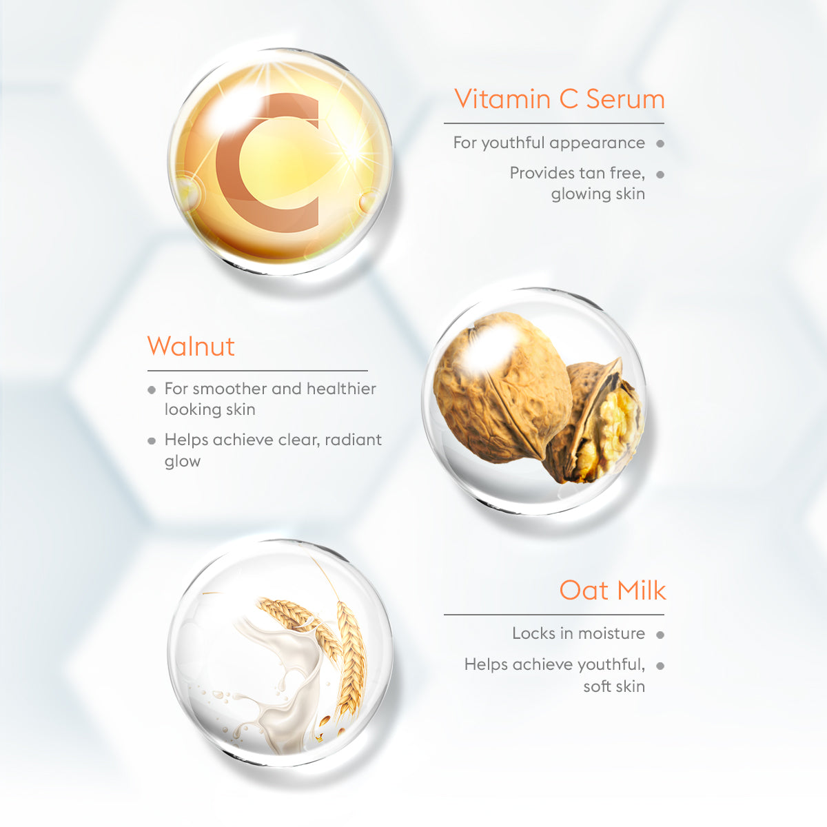 VLCC Bright Glow Scrub with Vitamin C Serum, Walnut and Oat Milk - 150 g - Image 6 - Buy from Indicrest