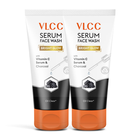 VLCC Bright Glow Serum Face Wash with Vitamin C Serum and Charcoal - 300ml - B1G1 - Buy from Indicrest