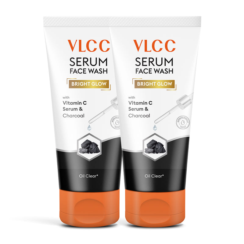 VLCC Bright Glow Serum Face Wash with Vitamin C Serum and Charcoal - 300ml - B1G1 - Buy from Indicrest