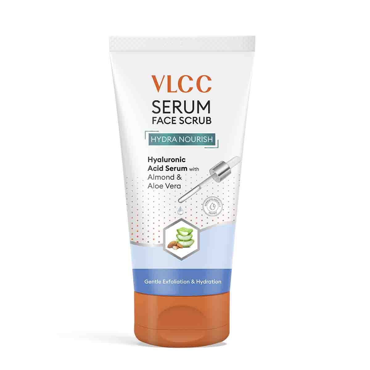 VLCC Hydra Nourish Scrub with Hyaluronic Acid Serum - 150g - Aloe Vera and Almond - Buy from Indicrest