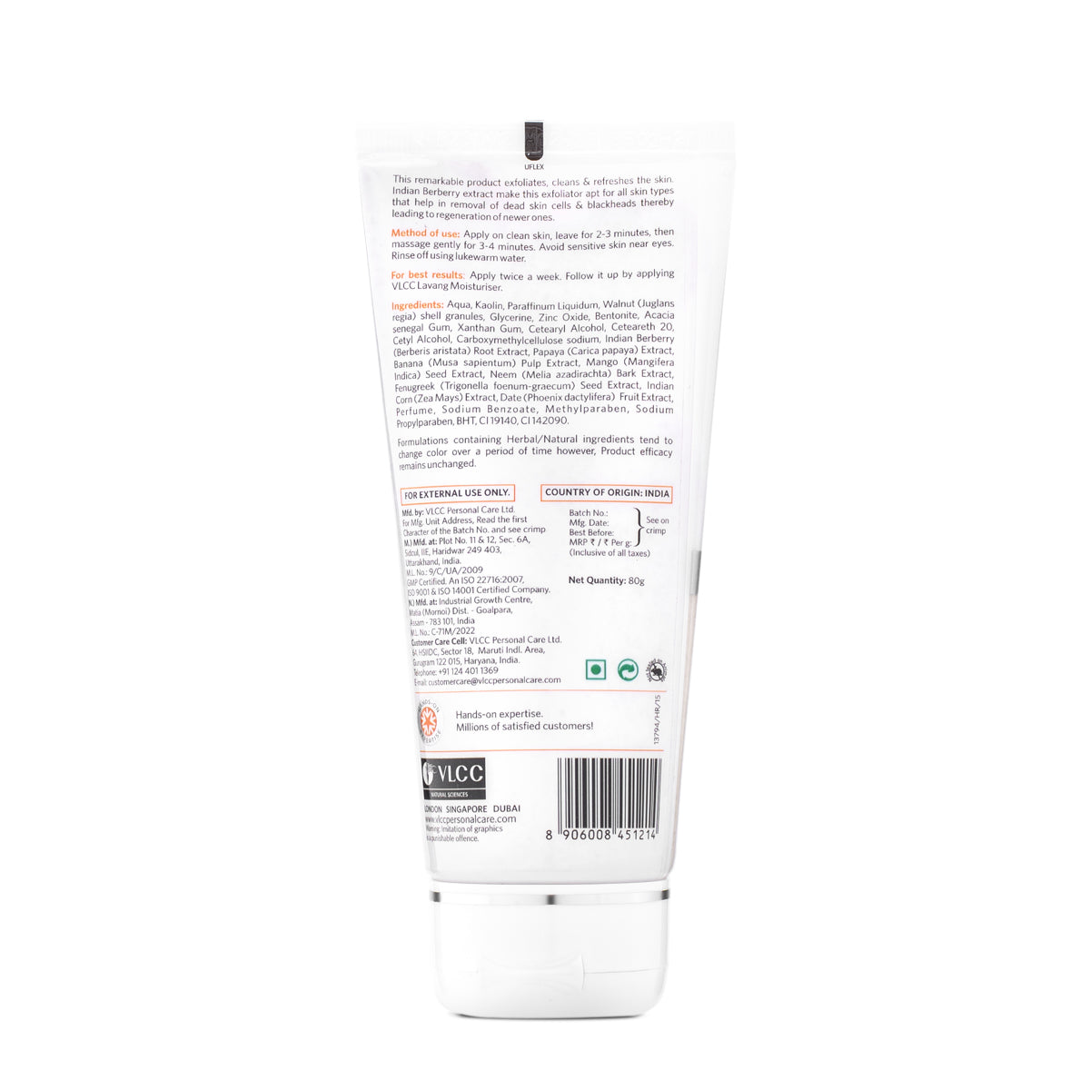 VLCC Indian Berberry Face Scrub - 80 g - Image 6 - Buy from Indicrest