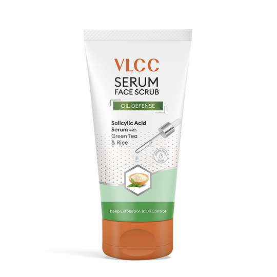 VLCC Oil Defense Scrub with Salicylic Acid Serum - 150g - Green Tea and Rice - Buy from Indicrest