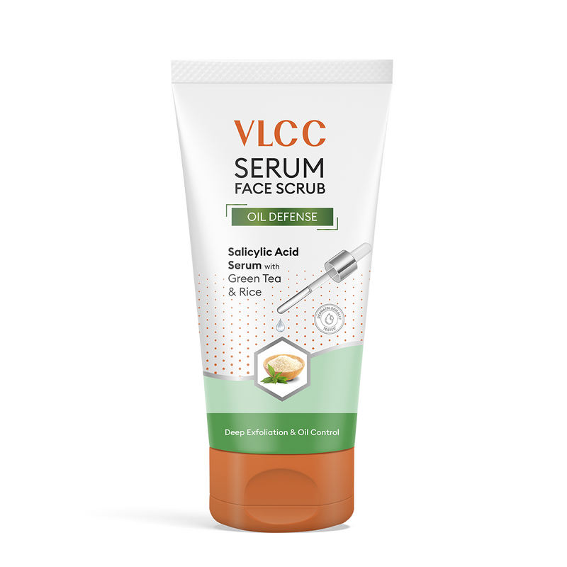 VLCC Oil Defense Scrub with Salicylic Acid Serum - 150g - Green Tea and Rice - Buy from Indicrest