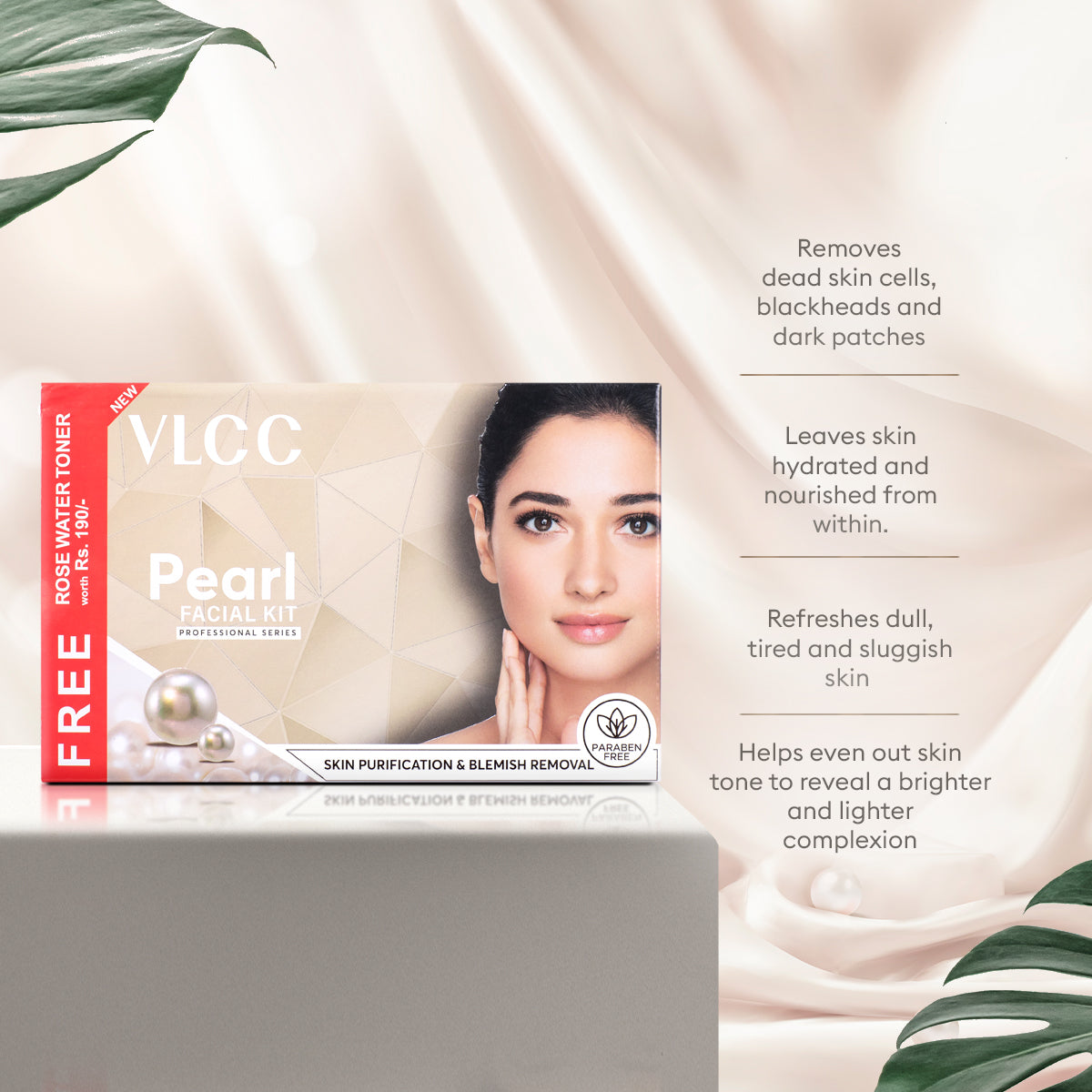 VLCC Papaya Fruit and Pearl Facial Kit with Free Rose Water Toner - Image 6 - Buy from Indicrest