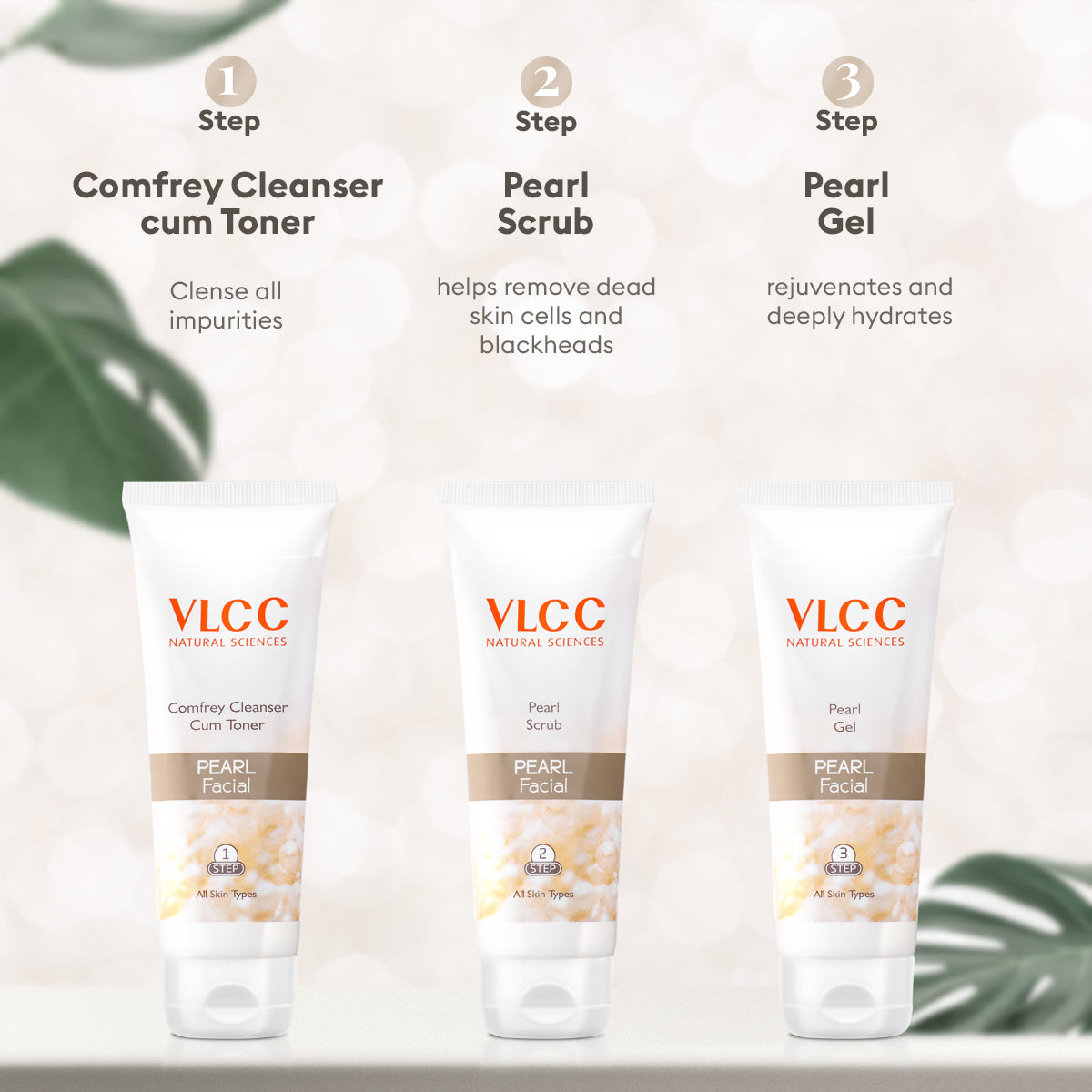 VLCC Pearl and Gold Facial Kit with Free Rose Water Toner - Image 5 - Buy from Indicrest