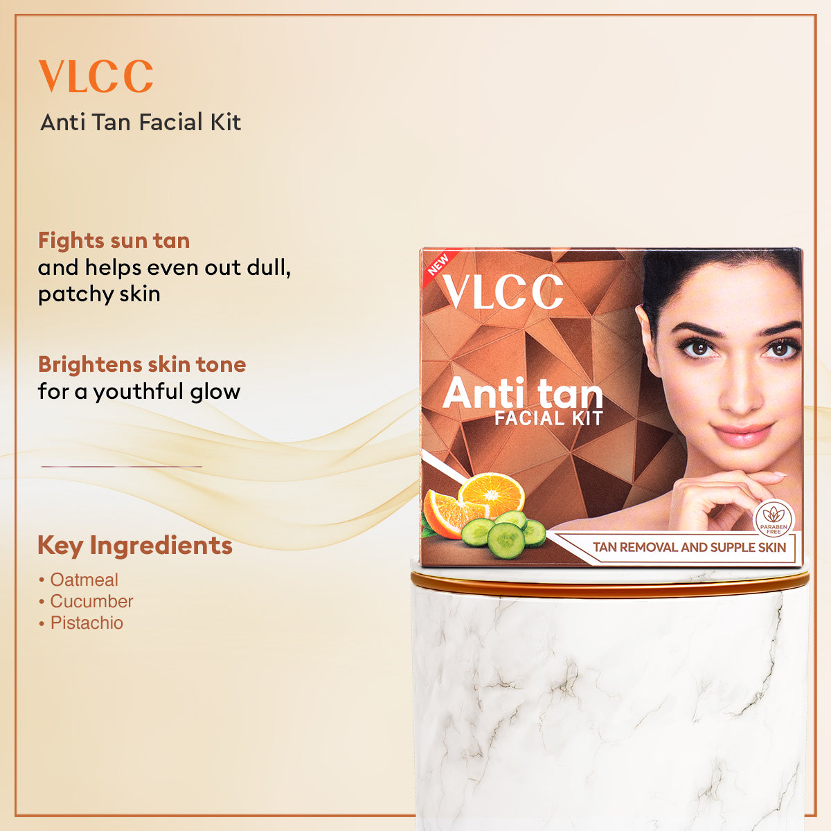 VLCC Salon At Home Combo - Anti Tan Facial Kit and Diamond Bleach - Image 2 - Buy from Indicrest