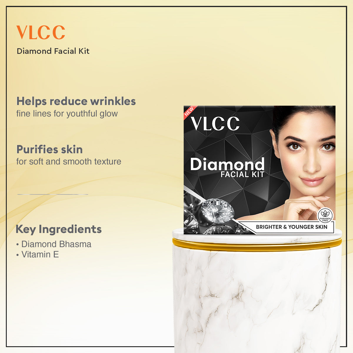VLCC Salon At Home Combo - Diamond Facial Kit and Diamond Bleach - Image 2 - Buy from Indicrest