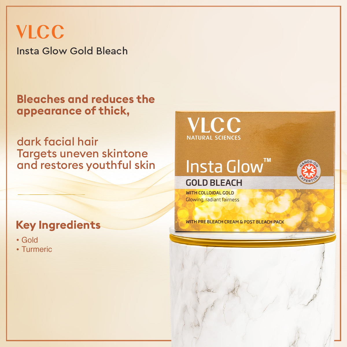 VLCC Salon At Home Combo - Papaya Fruit Facial Kit and Gold Bleach - Image 3 - Buy from Indicrest