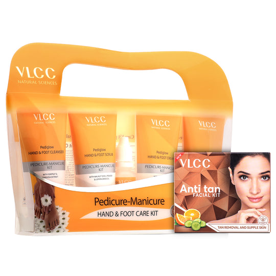 VLCC Salon At Home Combo – Anti Tan Facial Kit and Manicure - Pedicure Kit - Buy from Indicrest
