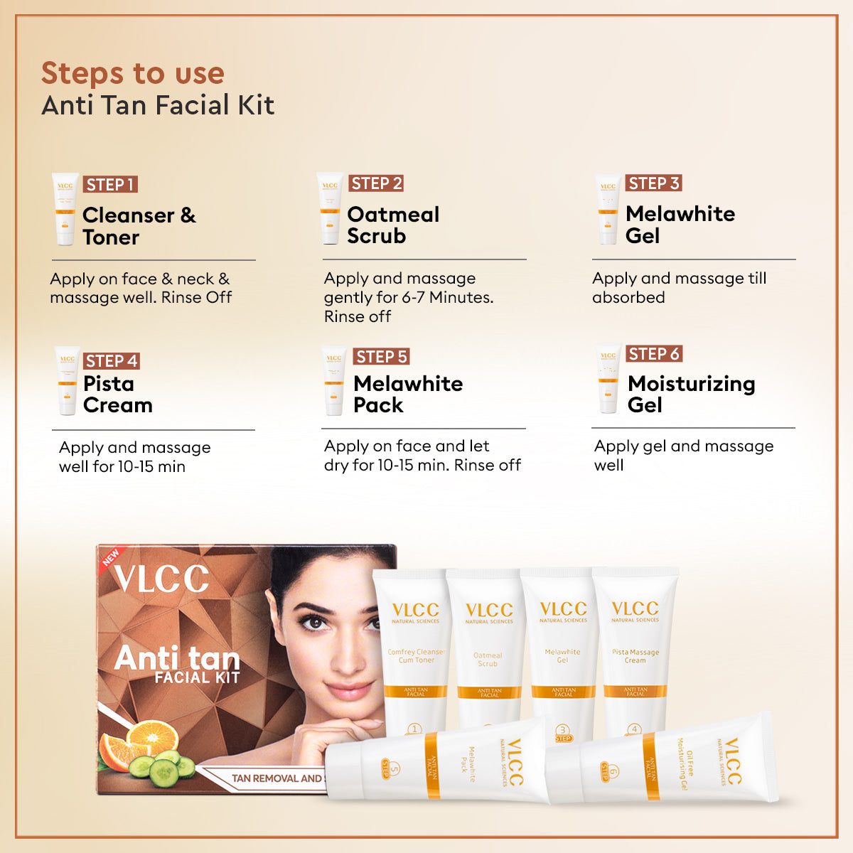 VLCC Salon At Home Combo – Anti Tan Facial Kit and Manicure - Pedicure Kit - Image 3 - Buy from Indicrest