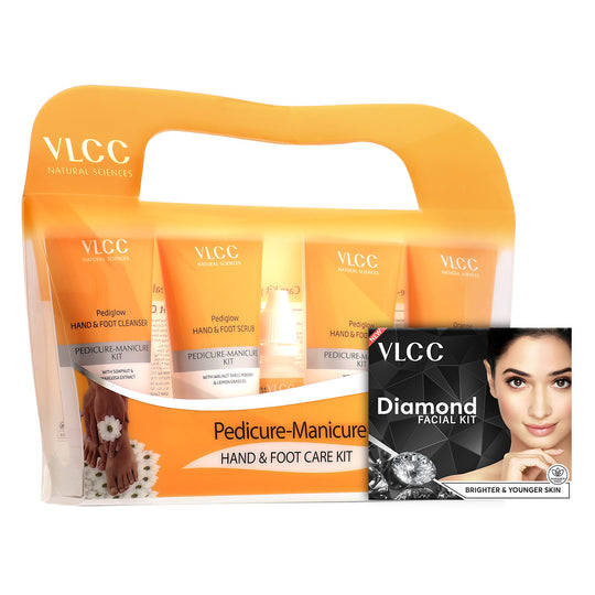 VLCC Salon At Home Combo – Diamond Facial Kit and Manicure and Pedicure Kit - Buy from Indicrest