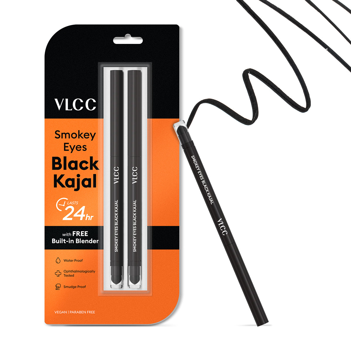 VLCC Smokey Eyes Kajal - Black (Pack of 2) - Image 2 - Buy from Indicrest