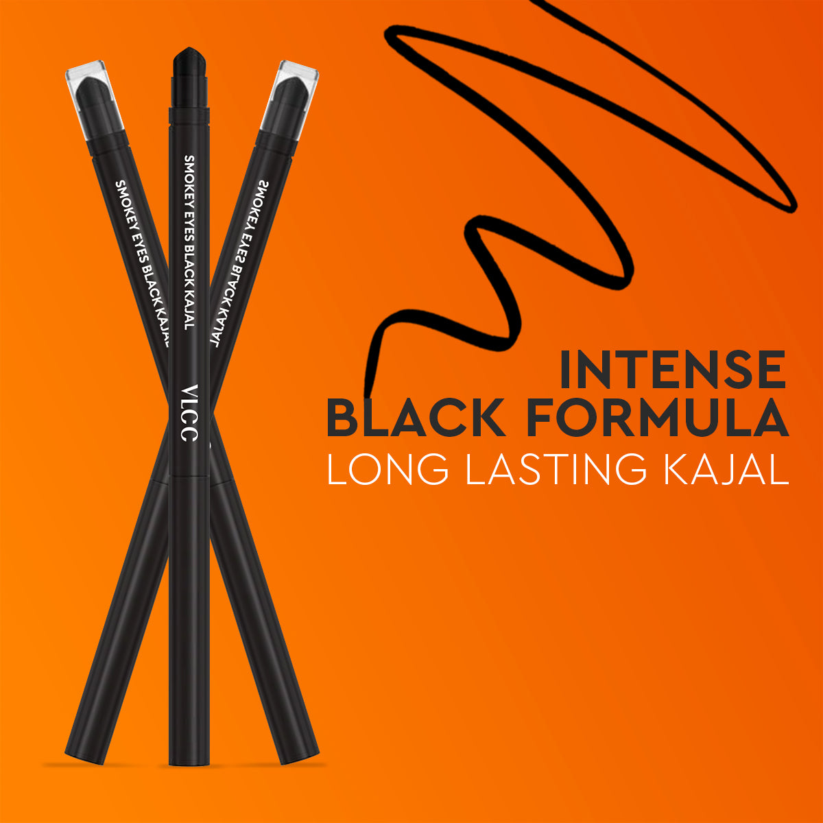 VLCC Smokey Eyes Kajal - Black (Pack of 2) - Image 3 - Buy from Indicrest