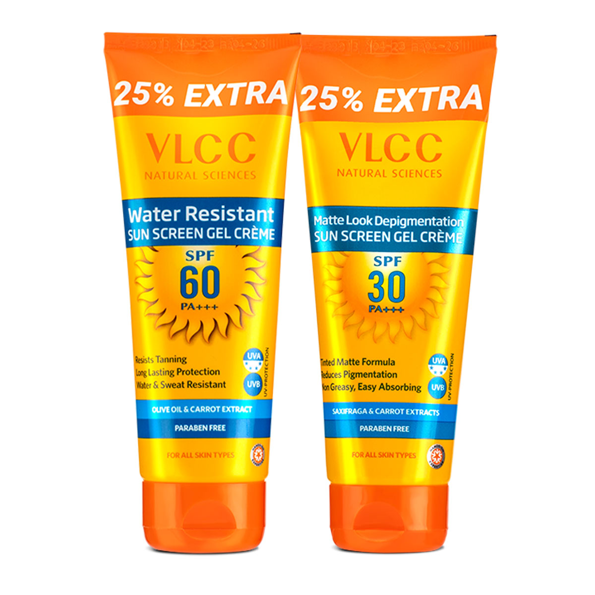 VLCC Water Resistant SPF 60 PA+++ and Matte Look SPF 30 PA ++ Sunscreen - Buy from Indicrest