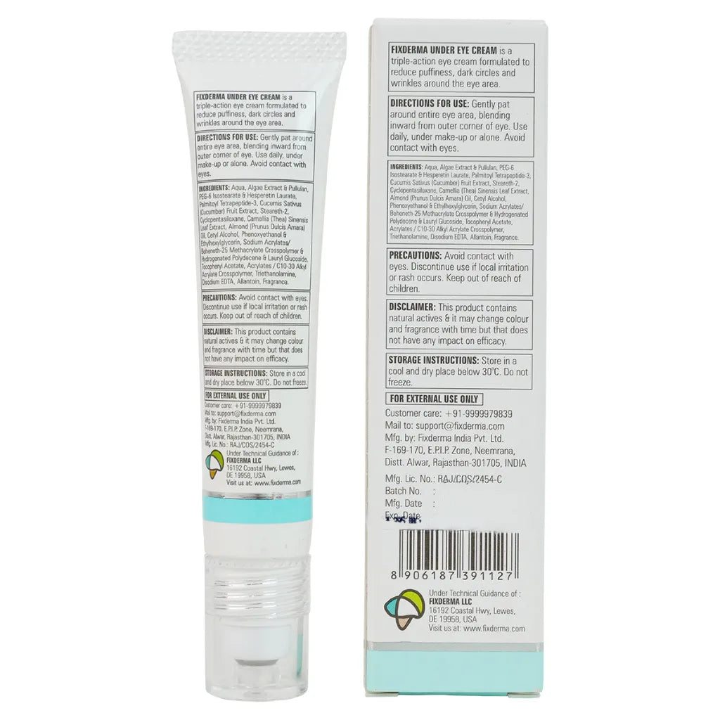 Fixderma Under Eye Roll On Cream | Triple Action Eye Cream for dark circle, puffiness & fine lines, 15g - Image 9 - Buy from Indicrest