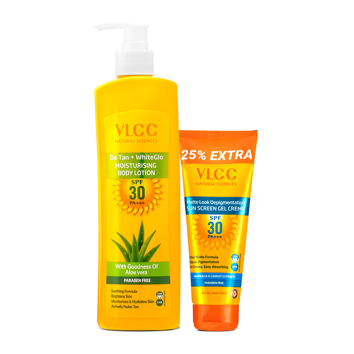VLCC De Tan Plus White Glow Moisturising Body Lotion and Matte Look SPF 30 PA ++ Sunscreen - Buy from Indicrest