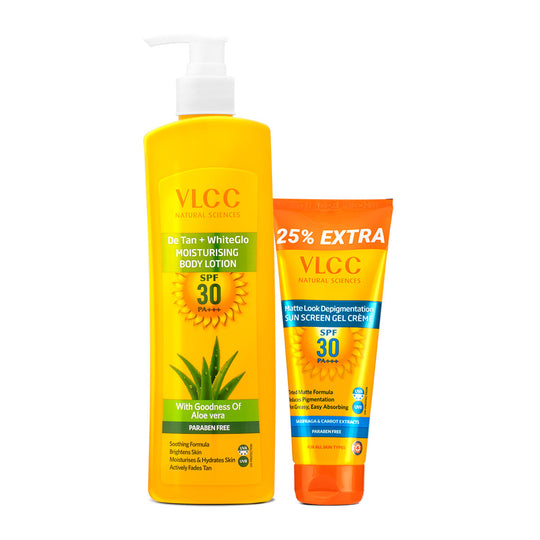 VLCC De Tan Plus White Glow Moisturising Body Lotion and Matte Look SPF 30 PA ++ Sunscreen - Buy from Indicrest