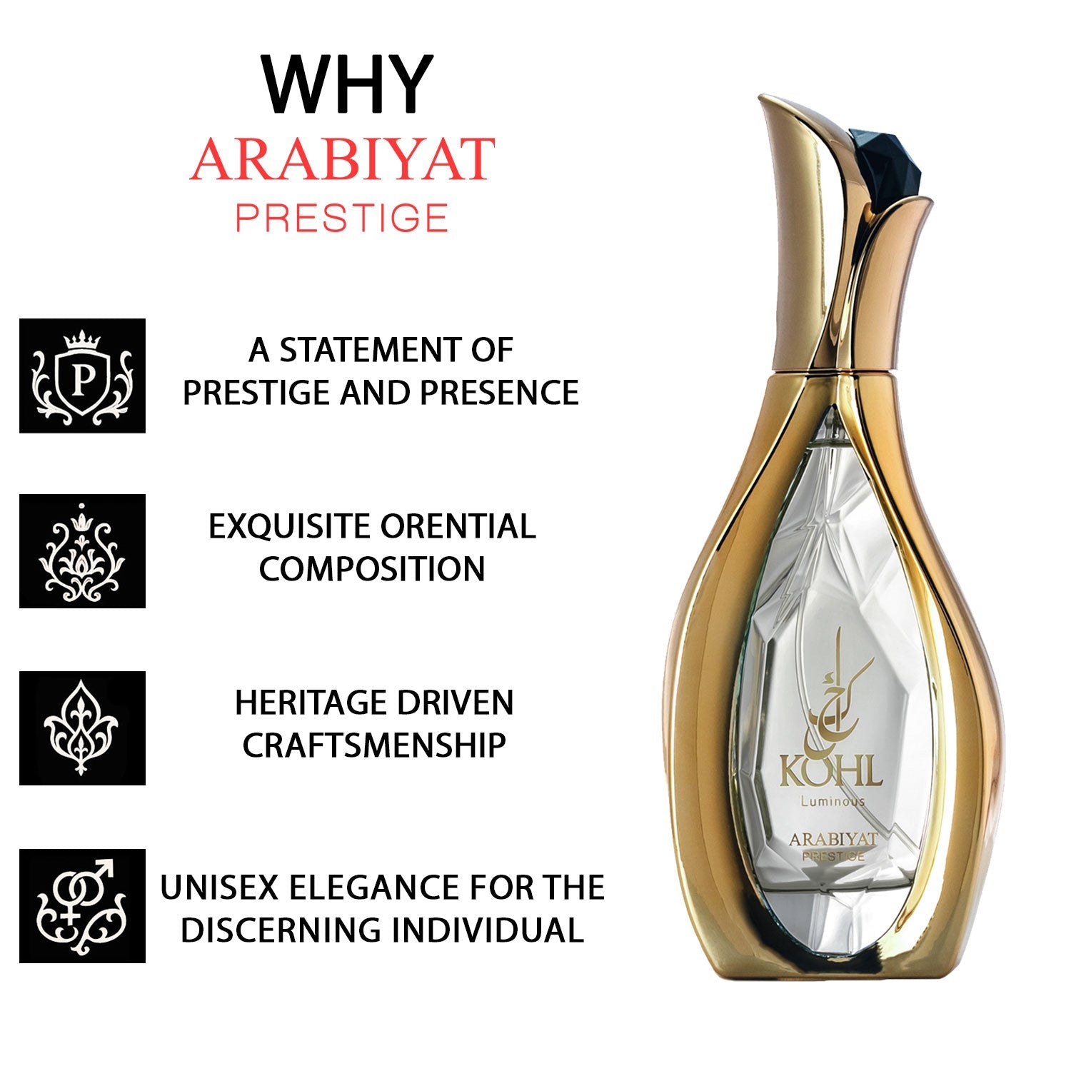 Arabiyat Prestige Kohl Luminous EDP, 100ml Unisex - Image 5 - Buy from Indicrest