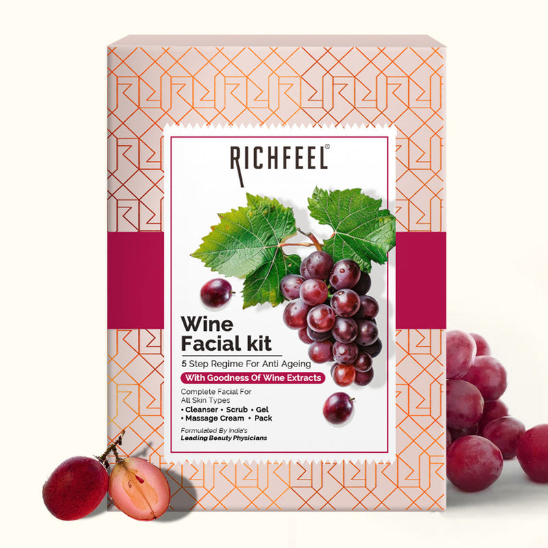 Richfeell Wine Facial Kit 250 gm - Buy from Indicrest
