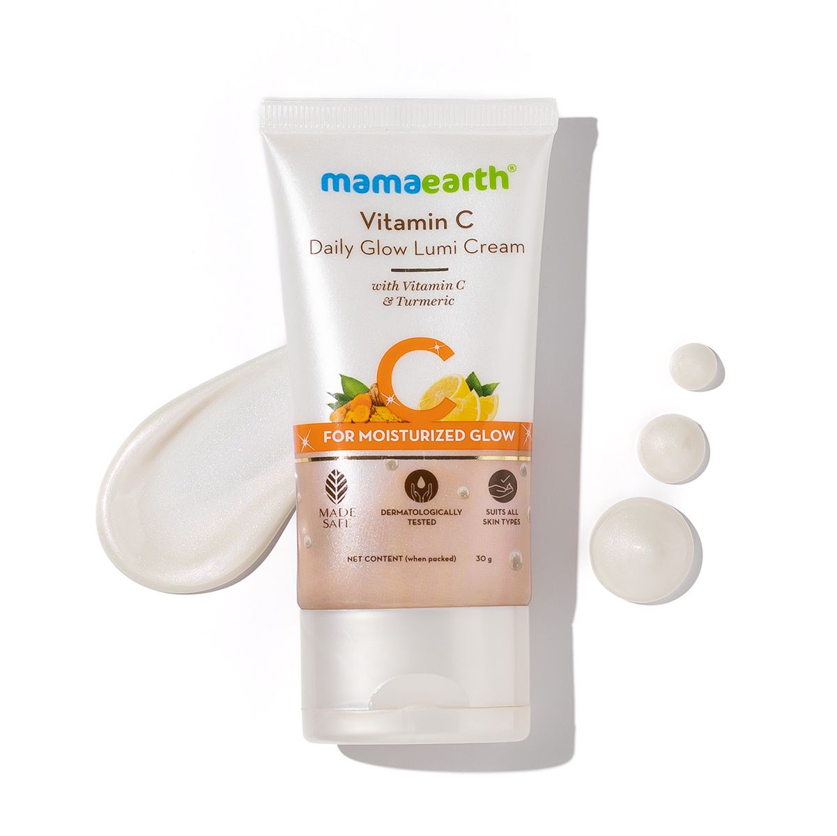 Mamaearth Vitamin C Daily Glow Lumi Cream with Vitamin C & Turmeric for Highlighter Like Glow, 30g - Image 8 - Buy from Indicrest