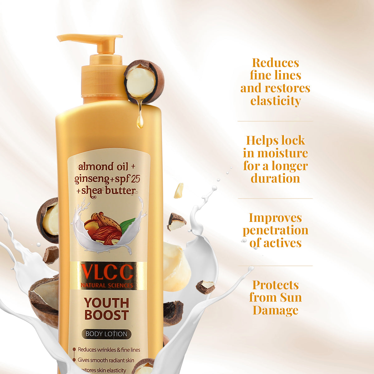 VLCC Youth Boost Body Lotion SPF 25 PA+++ -  400 ml - Image 3 - Buy from Indicrest